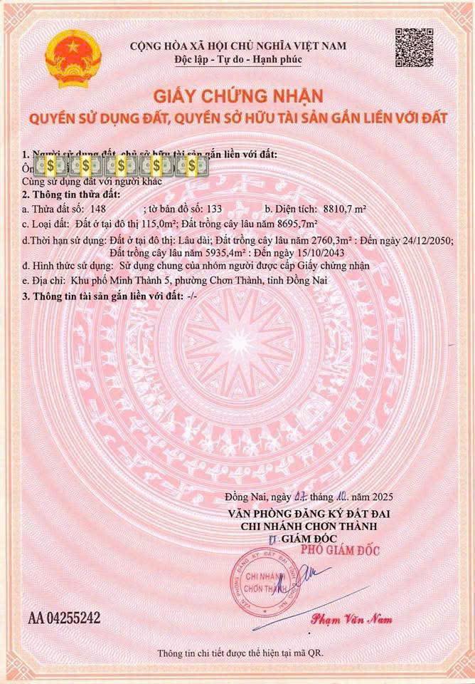 Đất nền 1 Héc tại đường Minh Thành, Chơn Thành, giá 2 tỷ - Cơ hội đầu tư tuyệt vời!