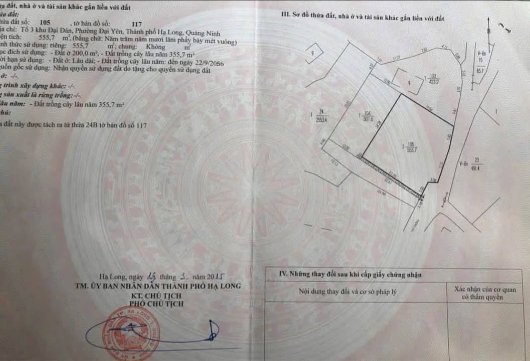 Đất nền Đại Yên Hạ Long 555m² - Ô góc 2 mặt tiền, thích hợp kinh doanh