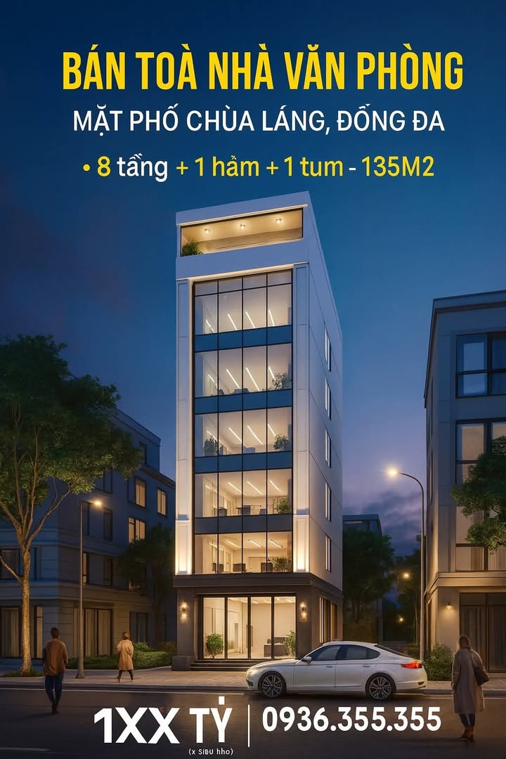 Bán tòa nhà văn phòng mặt phố Chùa Láng, Đống Đa 135m² giá cực tốt - Đầu tư sinh lời!
