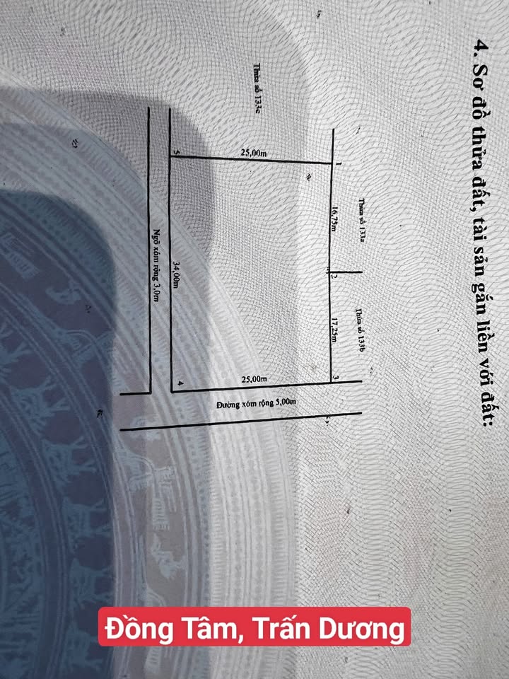 Đất thổ cư 850m² tại Trấn Dương, Vĩnh Bảo - Pháp lý rõ ràng, mở xưởng đẹp!