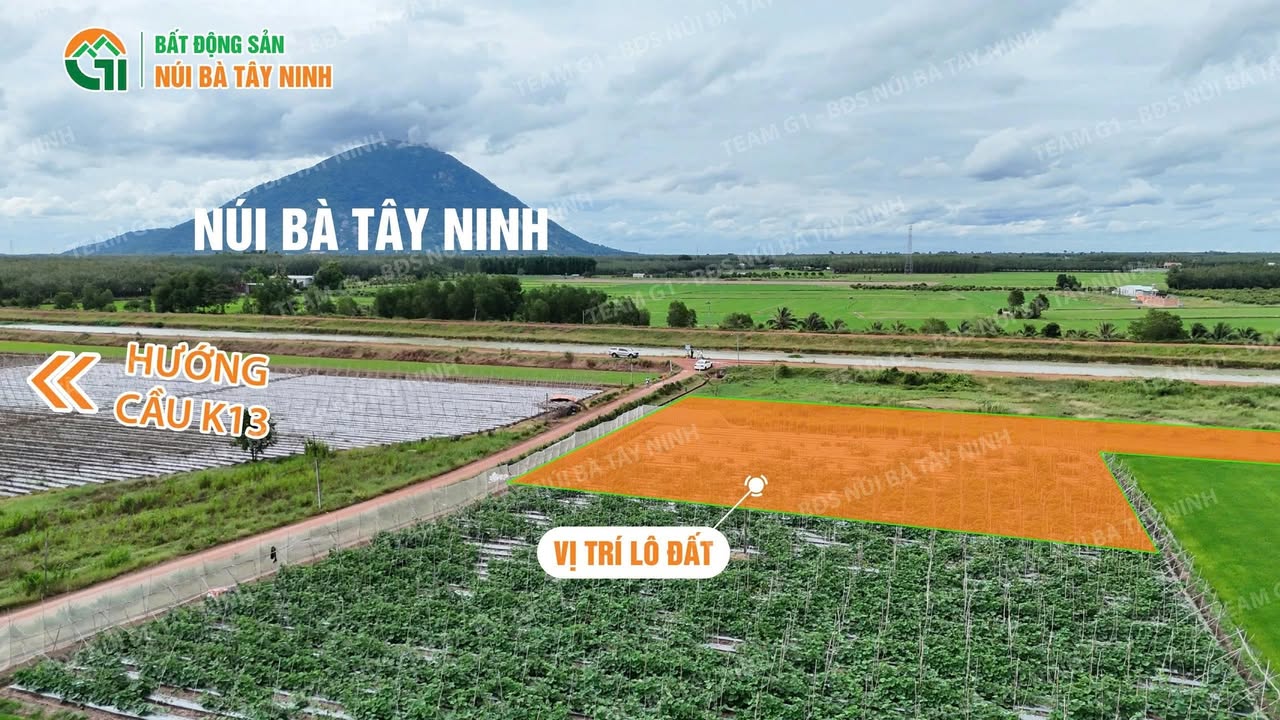 Đất nền xã Chà Là, Tây Ninh 1.065m² giá 1.2 tỷ - View kênh Tây tuyệt đẹp!