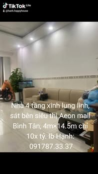 Nhà 4 tầng khu VIP Tên Lửa, Bình Tân 58m² giá 9 tỷ - Đầu tư sinh lời ngay!