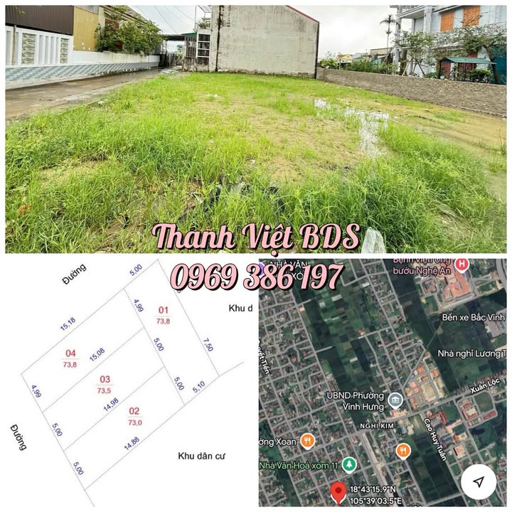 Đất Nền Nghi Kim 73m² giá 2.1 tỷ - Không một lỗi phong thủy!