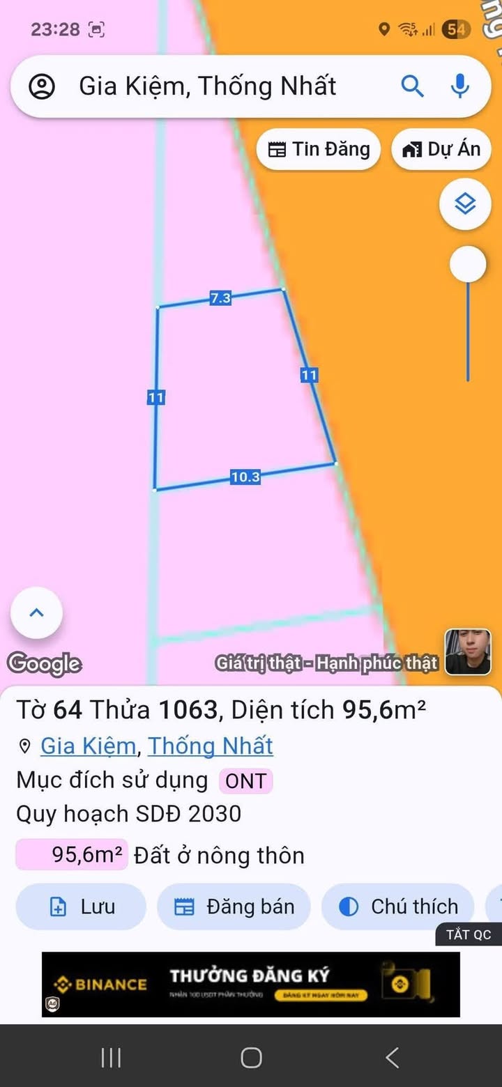 Đất thổ cư Gia Kiệm 11m mặt tiền giá 1.7 tỷ - Sổ đỏ chính chủ!