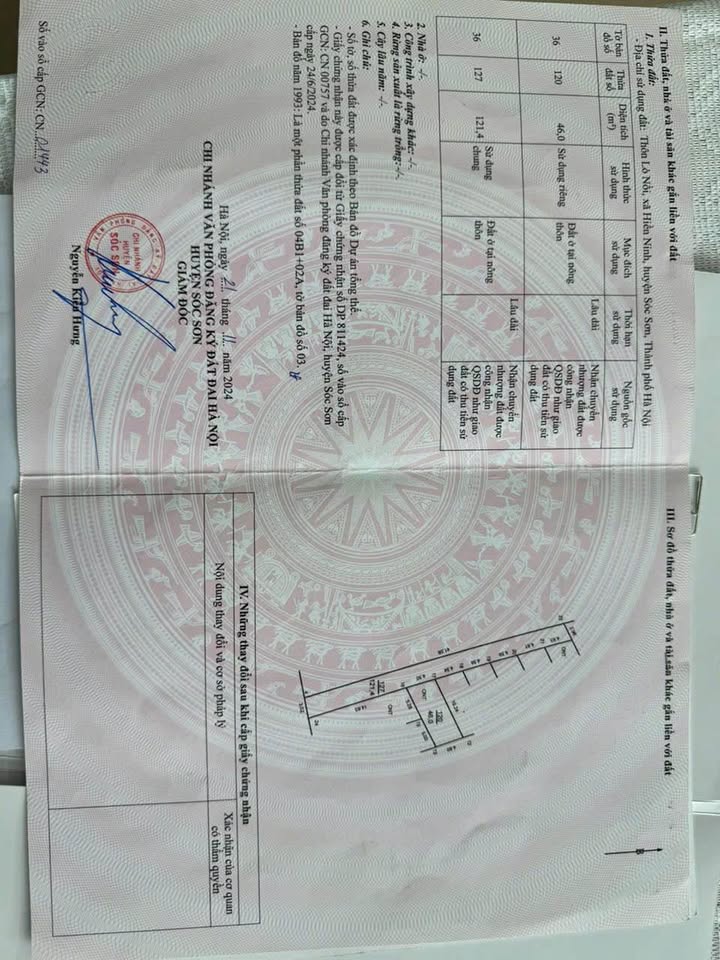 Đất thổ cư 46m² tại Lò Nồi, Sóc Sơn - Sổ hồng chính chủ, giá chỉ 828 triệu!