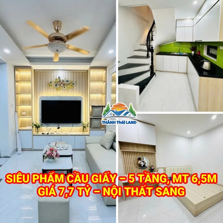 Nhà phố Cầu Giấy 28m² giá 7,7 tỷ - Mặt tiền 6,5m hiếm có!