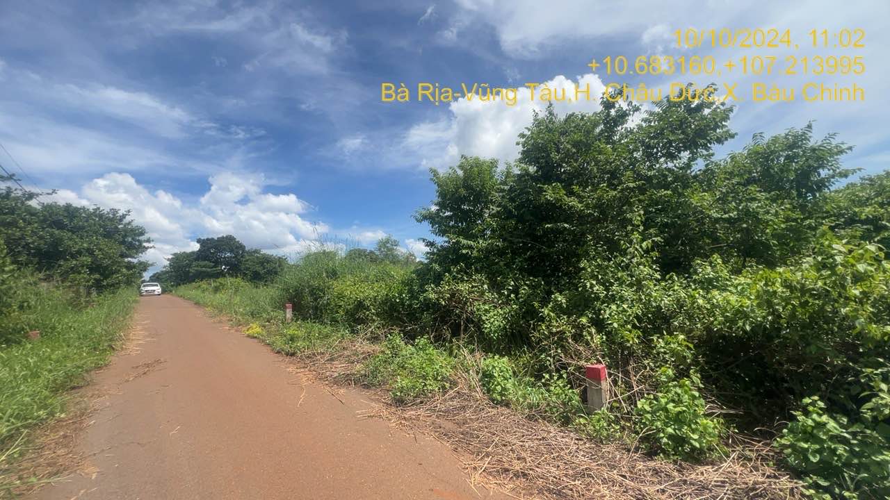 Bán đất Bàu Chinh - Châu Đức 513m² giá 870 triệu - Mặt tiền đường nhựa thuận lợi!