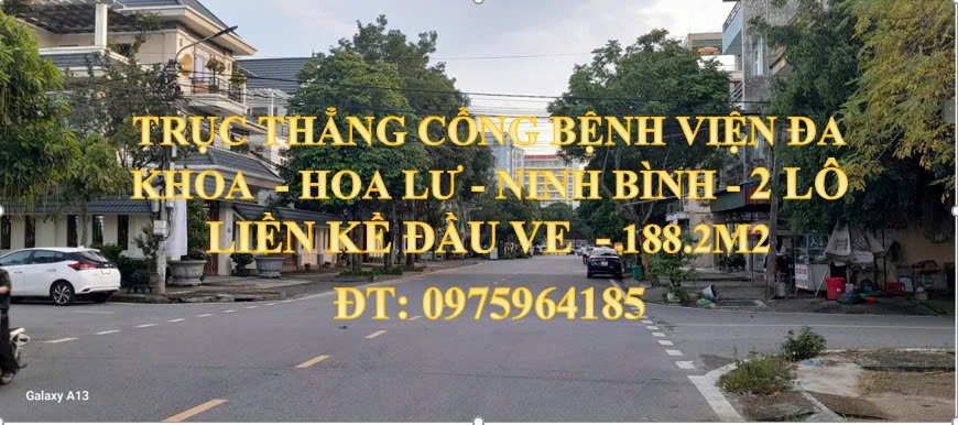 Đất nền mặt tiền Bệnh viện 700G Ninh Bình 188m² giá 10 tỷ - Đầu ve lô góc cực hiếm!