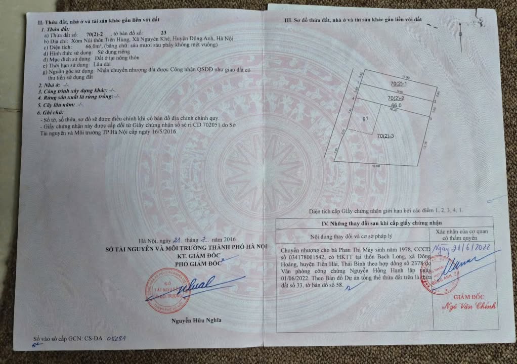 Đất Nguyên Khê 66m² giá 3 tỷ - Ô tô thông thoáng, gần trường học!