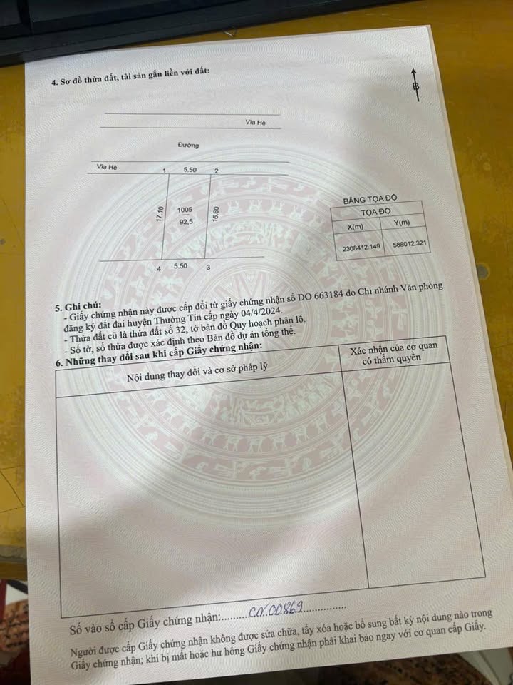 Đất đấu giá Văn Trai, Thường Tín 93m² giá thỏa thuận - Sổ đỏ chính chủ