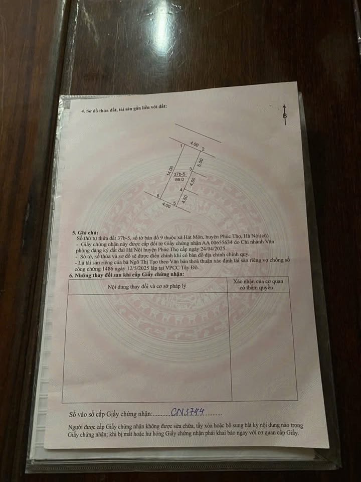 Đất nền Hát Môn Phúc Thọ 56m² giá 2 tỷ - Ô tô vào tận đất!