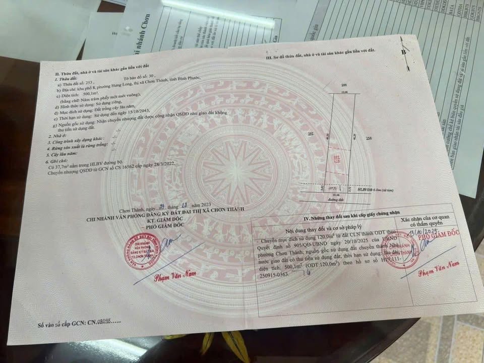 Đất nền khu phố 8, phường Chơn Thành, 1200m² giá thỏa thuận - Cơ hội đầu tư hấp dẫn!