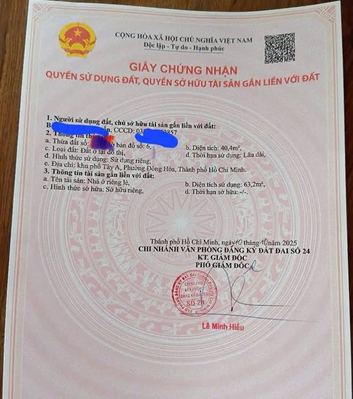 Bán gấp FrontHouse mặt tiền đường Hoàng Hoa Thám, Dĩ An 63m² giá 4 tỷ - Đầu tư sinh lời!