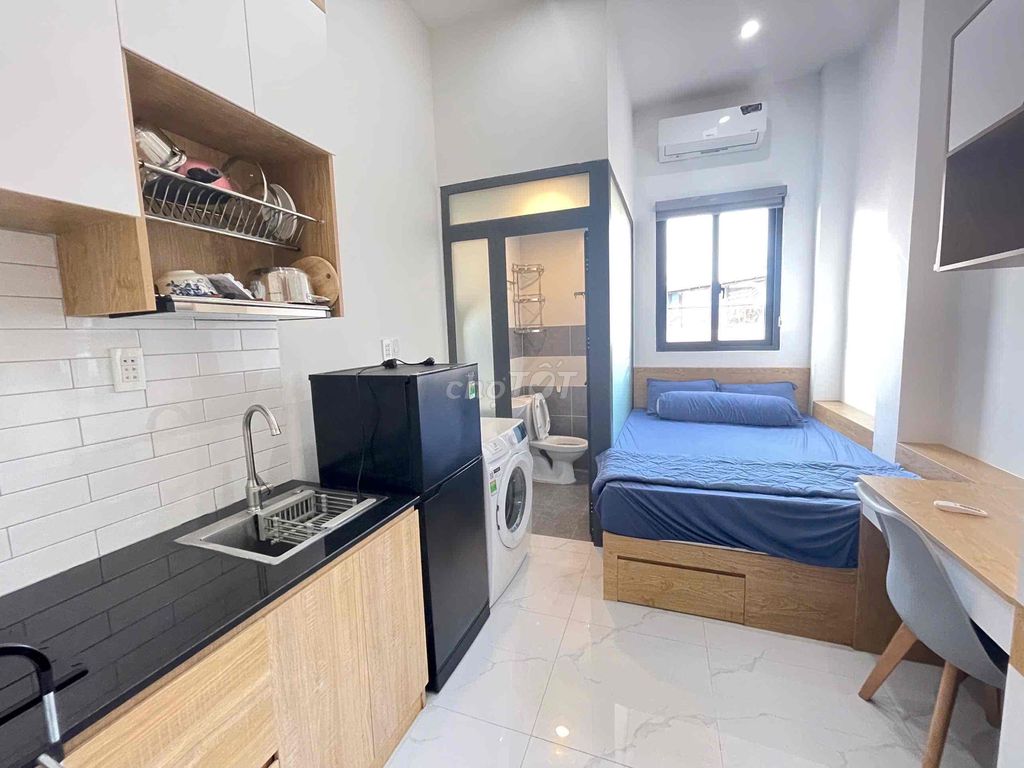 Cho thuê studio Lê Quang Định 25m² giá 5.8 triệu - Thiết kế hiện đại, tiện nghi đầy đủ!