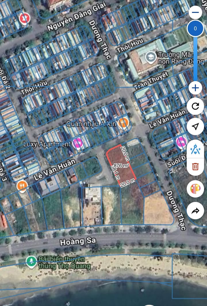 Đất nền góc Lê Văn Huân, Sơn Trà 876m² giá 113.88 tỷ - Cơ hội đầu tư hấp dẫn!