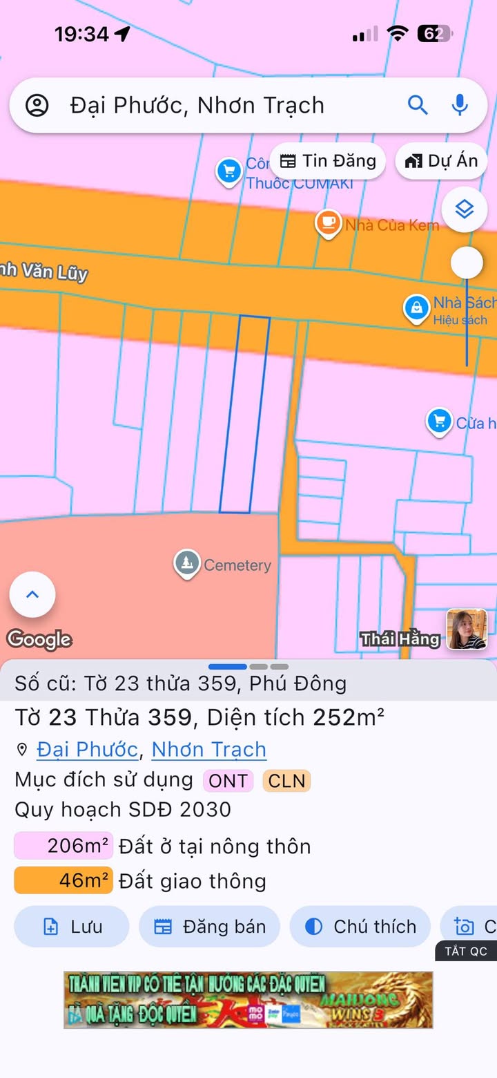Nhà C4 mặt tiền Huỳnh Văn Luỹ, xã Đại Phước 252m² - Giá tốt, đầu tư sinh lời!