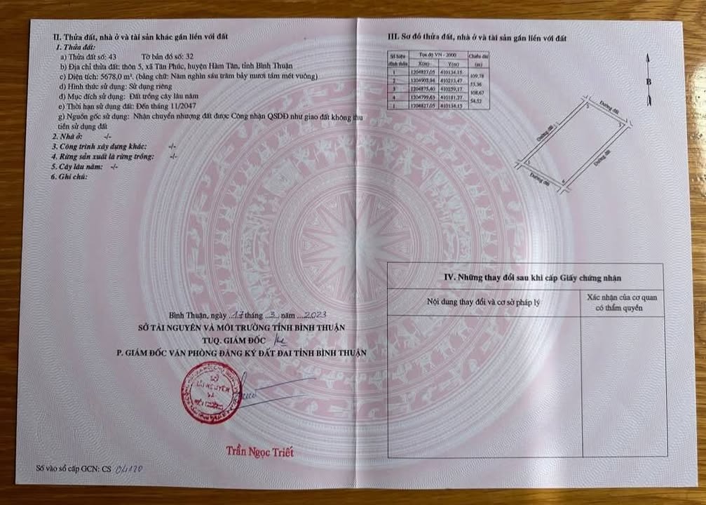 Đất nền sổ hồng chính chủ tại Tân Phúc, Hàm Tân 26ha giá 52 tỷ - Cơ hội đầu tư hấp dẫn!