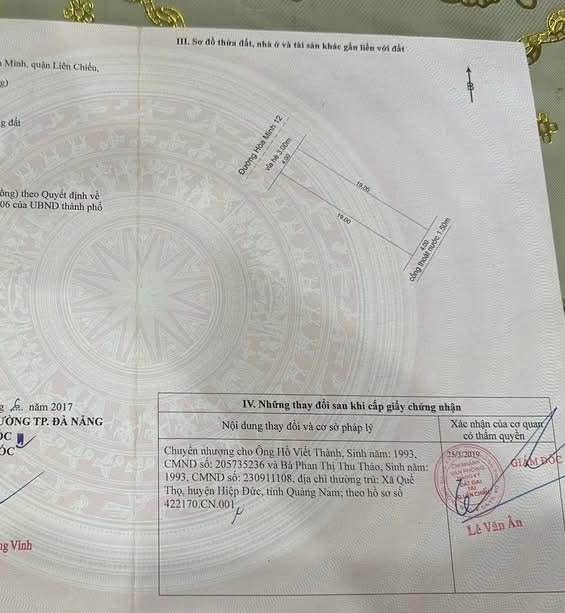 Đất mặt tiền Kinh Dương Vương, Hòa Minh, Đà Nẵng 76m² giá 5.19 tỷ - Cơ hội đầu tư tuyệt vời!