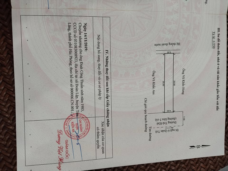 Đất nền Kiến An Hải Phòng 138m² giá thỏa thuận - Mặt tiền đường Trữ Khê