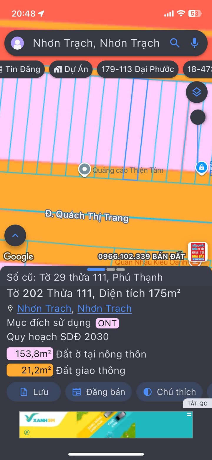 Nhà mặt tiền Quách Thị Trang Nhơn Trạch 175m² giá chỉ 4 tỷ - Cơ hội đầu tư tuyệt vời!