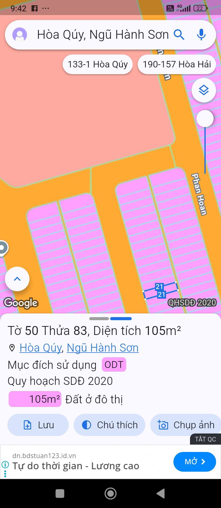 Đất nền Hoà Quý Đà Nẵng 100m² giá 5.1 tỷ - Vị trí đắc địa ven sông