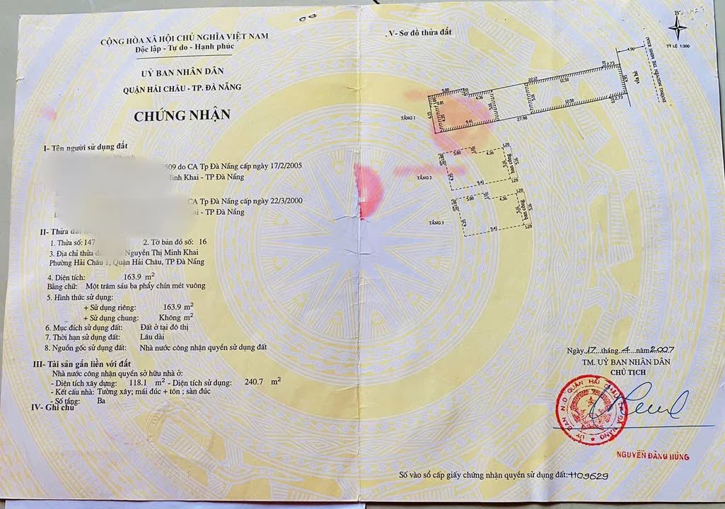 Nhà mặt tiền Nguyễn Thị Minh Khai, Đà Nẵng 164m² giá 31 tỷ - Kinh doanh sầm uất!