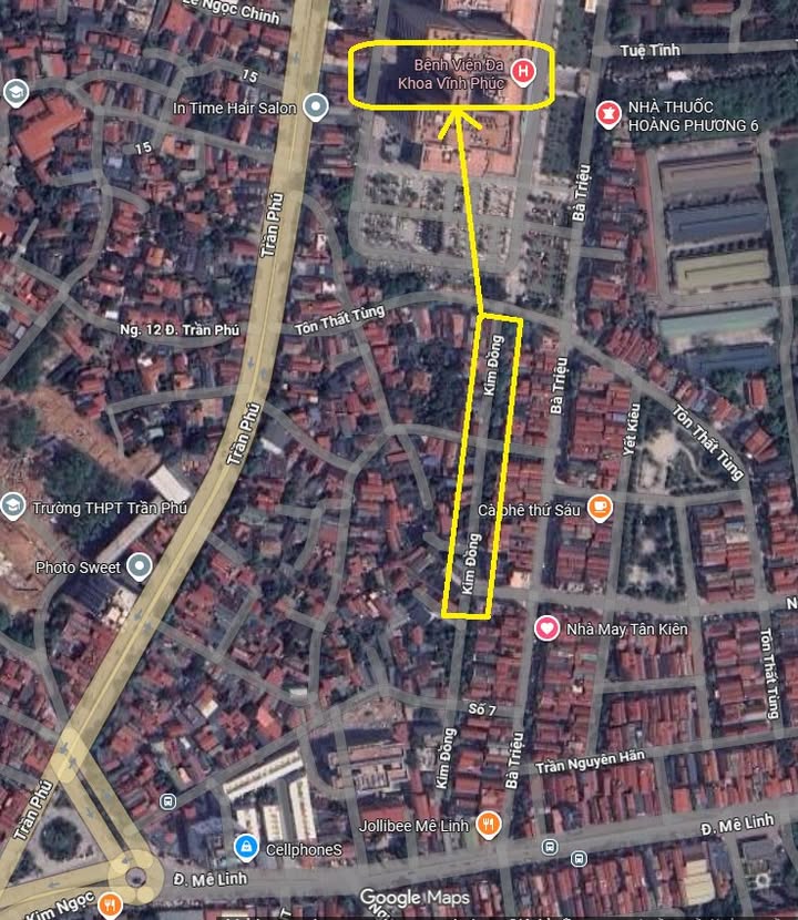 Đất nền 110m² đường Kim Đồng, Vĩnh Yên giá 5 tỷ - Sổ đỏ chính chủ