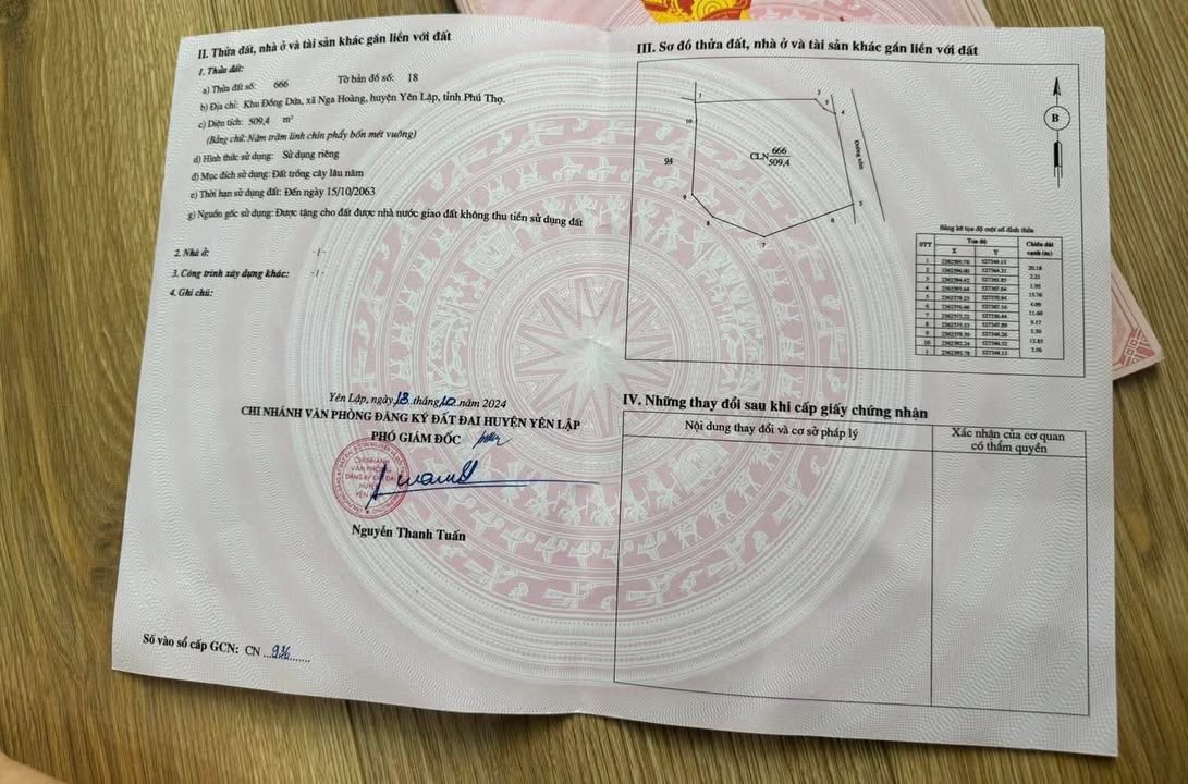 Đất ở Đồng Dứa, Nga Hoàng, Yên Lập 3236m² giá 2.1 tỷ - Cơ hội đầu tư hấp dẫn!