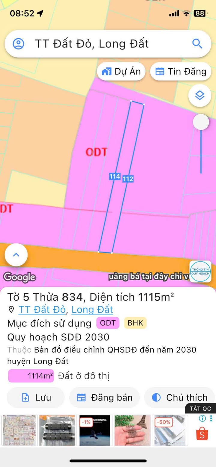Đất nền mặt tiền đường Lê Văn Một, Đất Đỏ 4000m² - Giá chỉ 2 tỷ