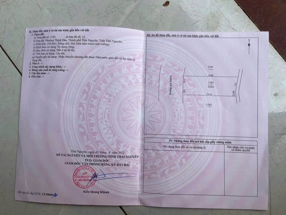 Đất nền Thịnh Đán, Thái Nguyên 250m² giá 7.25 tỷ - Đầu tư biệt thự lý tưởng!