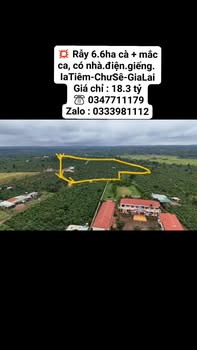 Farm đất rẫy xã Ia Tiêm – Huyện Chư Sê, Gia Lai diện tích 6.6 hecta - Cơ hội đầu tư hấp dẫn!