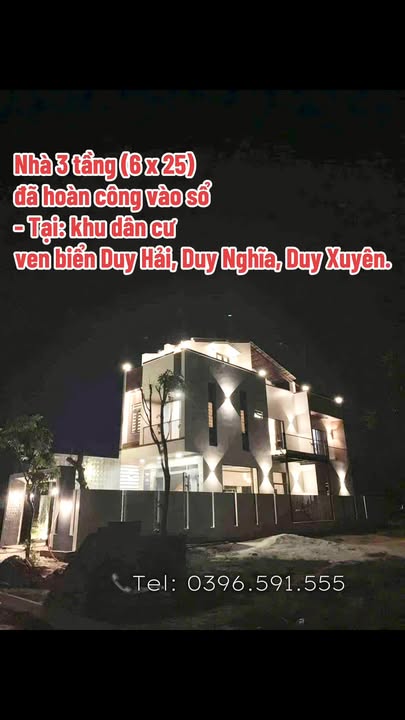 Nhà 3 tầng KDC ven biển Duy Hải 150m² giá 3.75 tỷ - Đầy đủ tiện nghi sẵn sàng ở ngay!