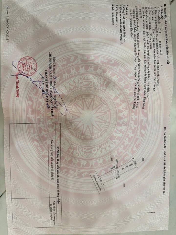 Nhà riêng tại Mỹ Phước, Bến Cát 125m² giá 1.35 tỷ - Đầy đủ tiện nghi, sổ hồng chính chủ!