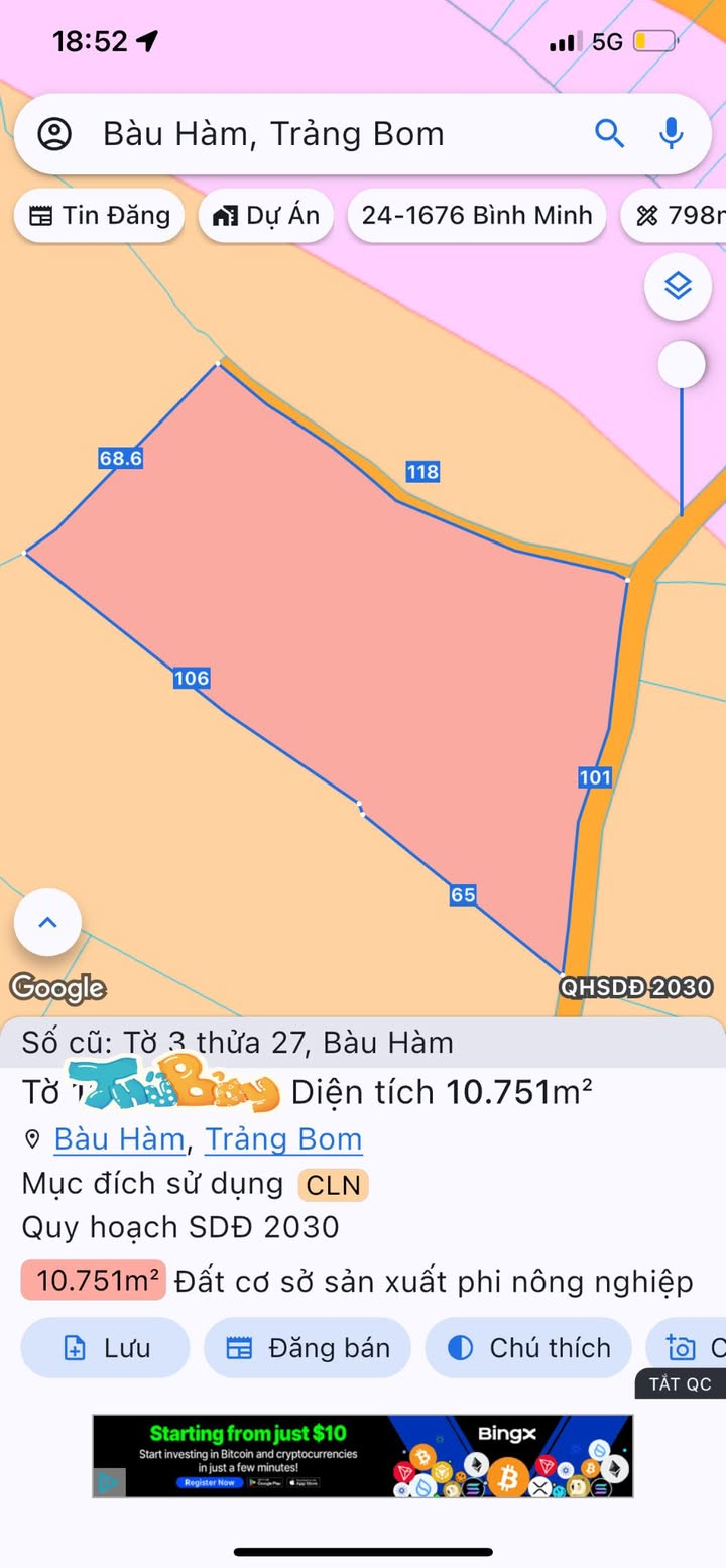 Đất SKC 10.751m² Bàu Hàm, Trảng Bom - Sổ hồng riêng, giá thỏa thuận!