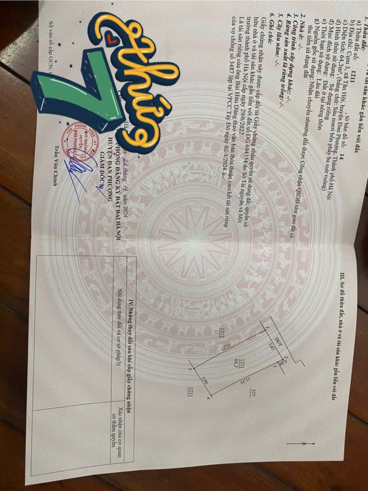 Đất thổ cư Ô Diên Đan Phượng 61m² giá 4.83 tỷ - Cơ hội đầu tư tuyệt vời!