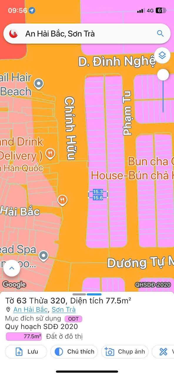 Đất biển Phạm Văn Đồng, Sơn Trà 78m² giá 14 tỷ - Cơ hội đầu tư tuyệt vời!