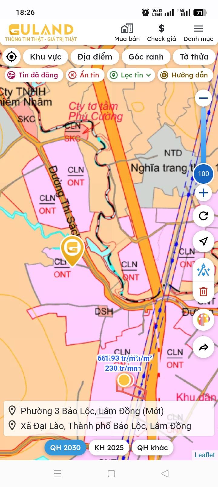 Đất ở Đại Lào, Bảo Lộc 1000m² giá 1.7 tỷ - Cơ hội đầu tư tuyệt vời!