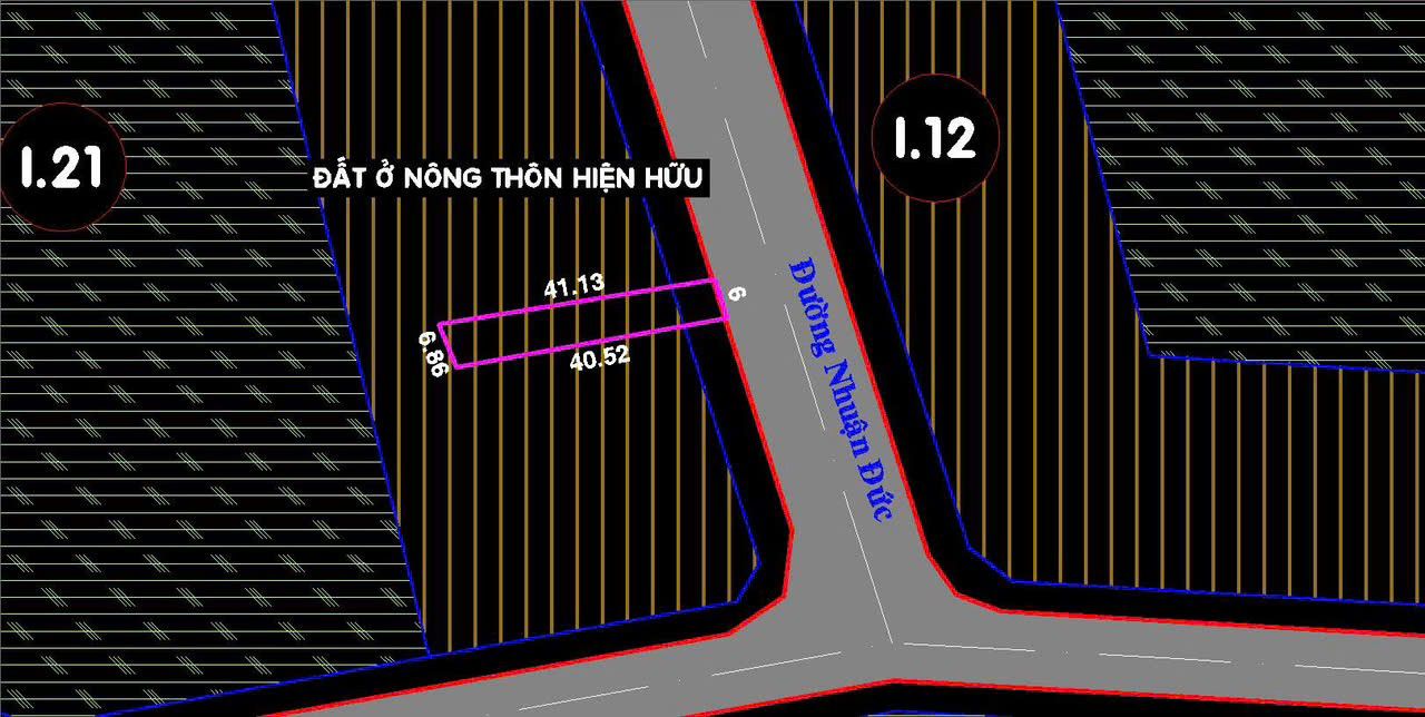 Đất nền mặt tiền đường Nhuận Đức, Củ Chi 258m² giá 2.85 tỷ - Tiềm năng sinh lời cao!