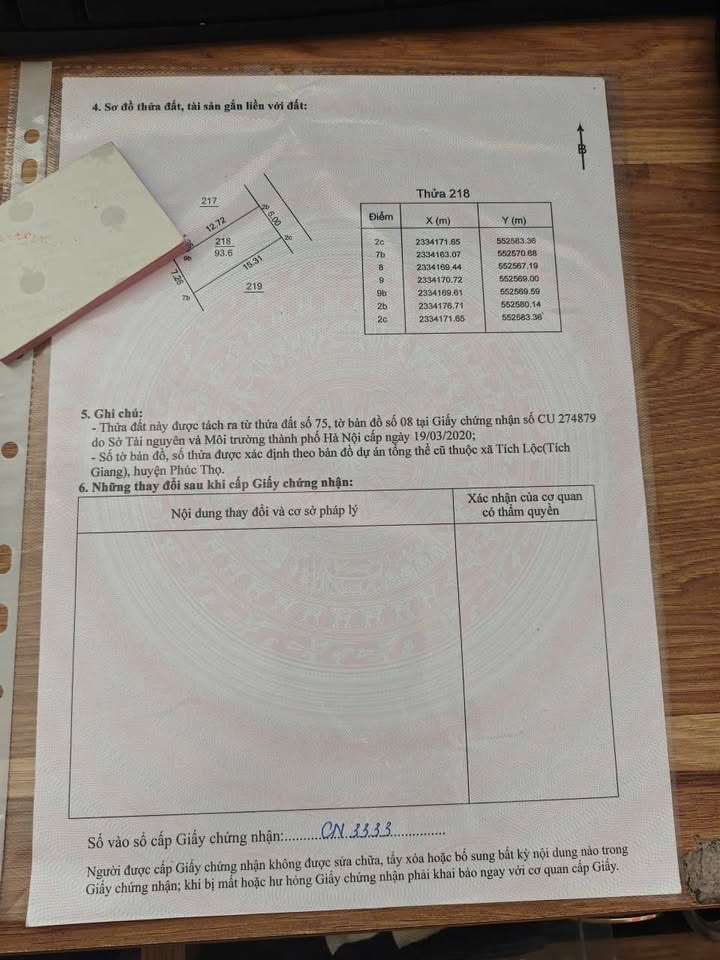 Đất nền Tích Giang - Phúc Thọ 93m² giá chỉ 2x triệu - Cơ hội đầu tư hấp dẫn!