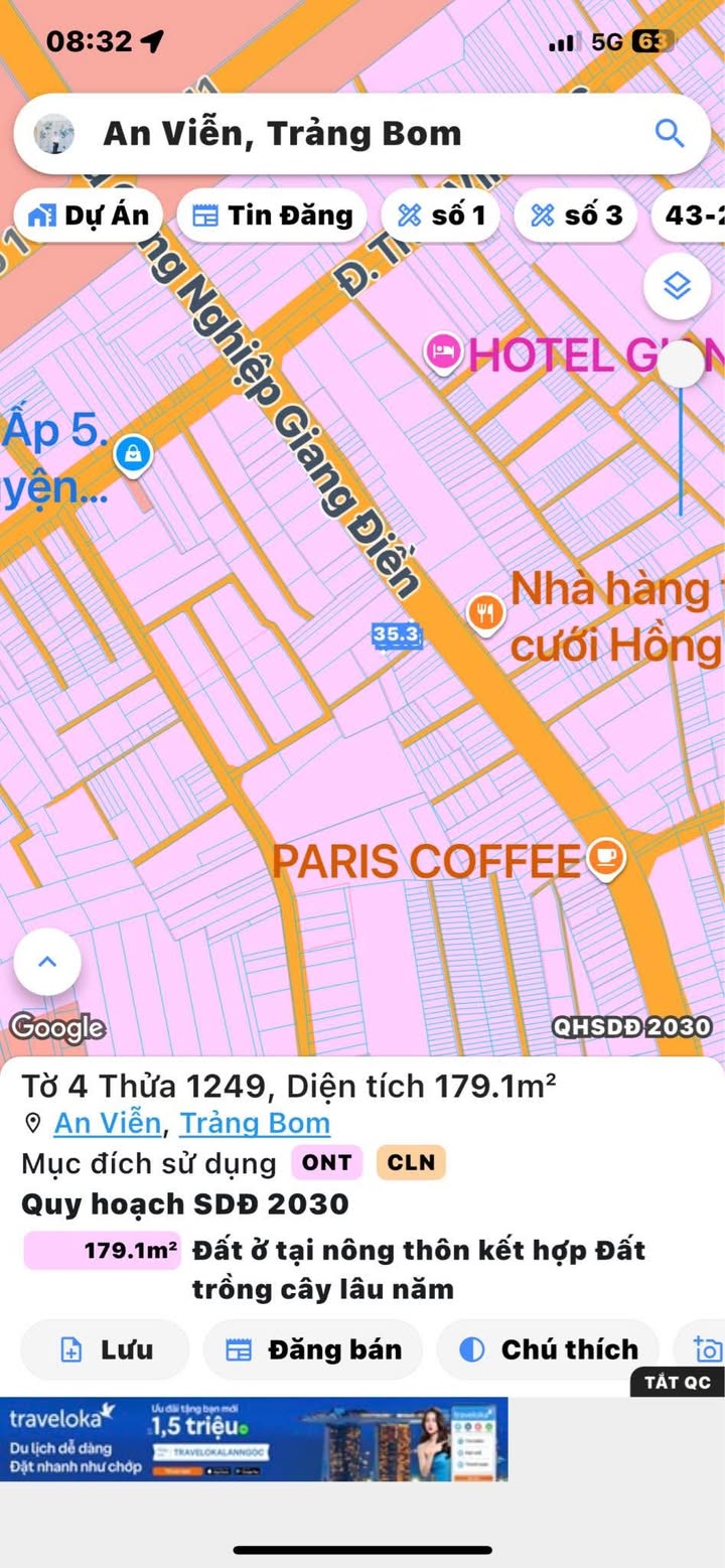 Đất mặt tiền kinh doanh tại chợ An Viễn, Trảng Bom, 179m² - Cơ hội đầu tư sinh lời!