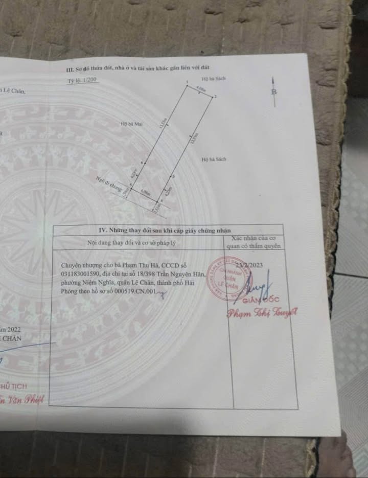 Đất nền Ngõ 398 Trần Nguyên Hãn 72m² giá 5.184 tỷ - Sổ hồng chính chủ!