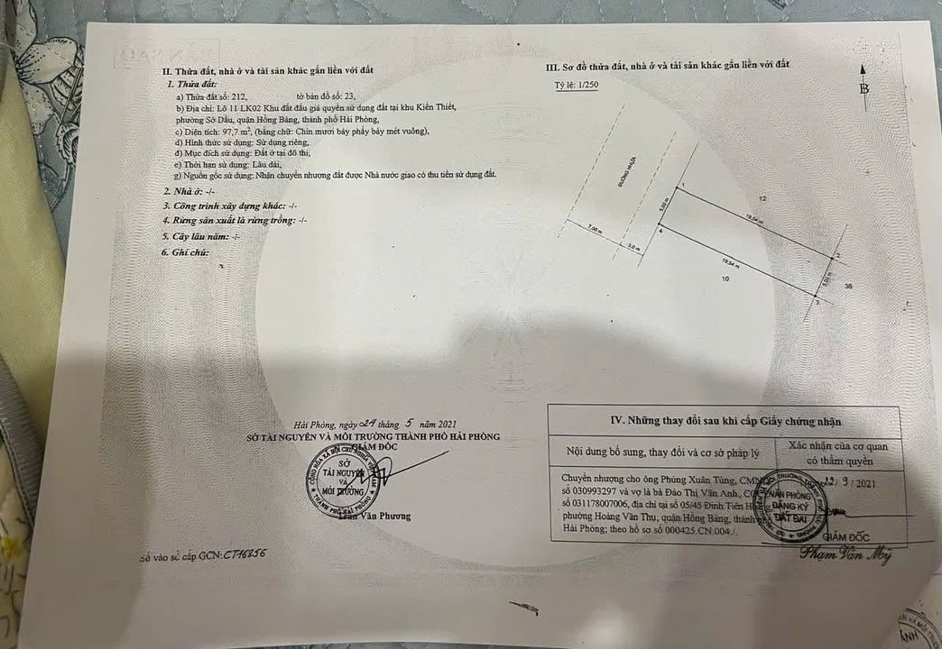 Đất nền TĐC Chợ Hoa Quả, Hải Phòng 97m² giá 5.275 tỷ - Sổ hồng chính chủ!