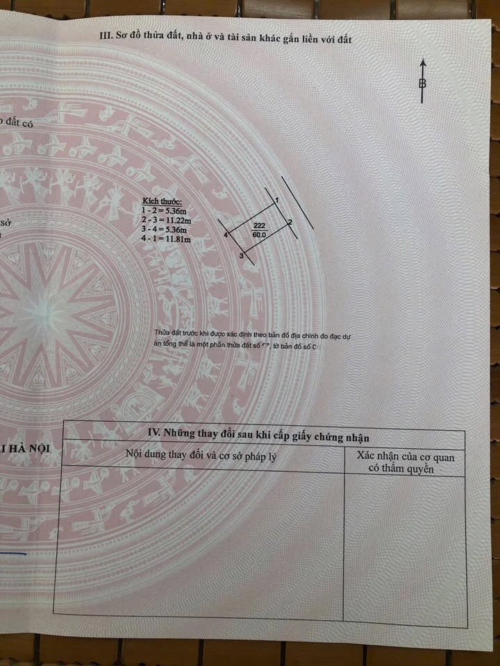 Bán đất Giang Biên Long Biên 60m² giá 7.2 tỷ - Vị trí đắc địa, phong thủy tốt!