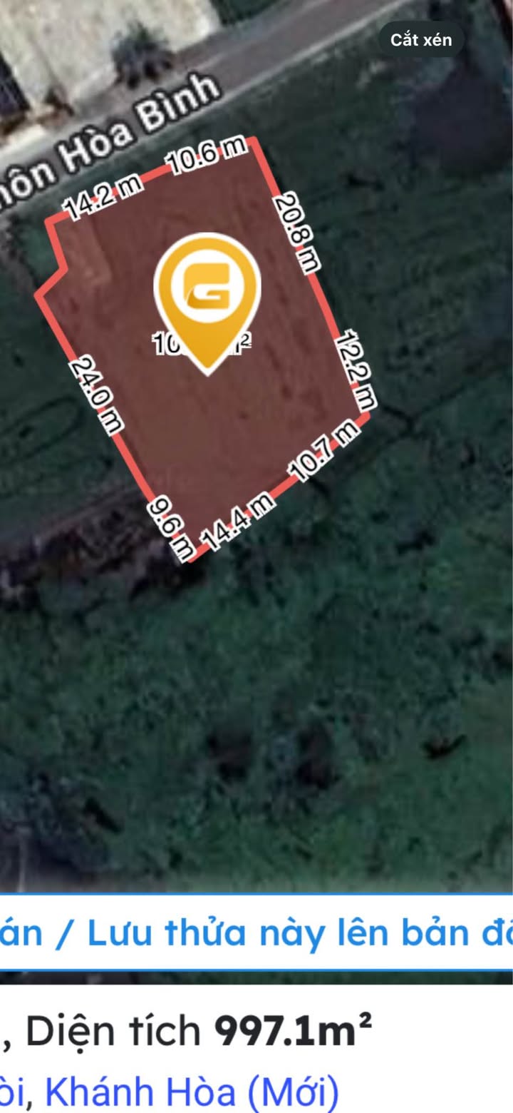 Đất mặt tiền Thôn Hòa Bình Cam Phước Đông 997m² giá 3.7 tỷ - Cơ hội đầu tư sinh lời