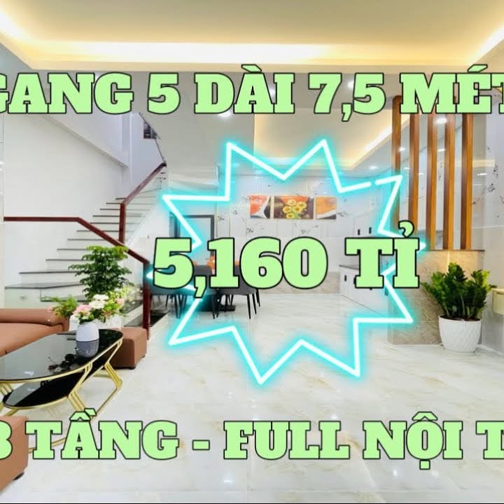 Nhà đẹp 4 phòng ngủ Gò Vấp 5.16 tỷ - Full nội thất, sẵn sàng vào ở!