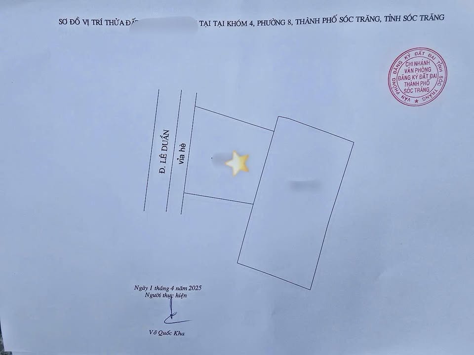 Đất nền mặt tiền đường Lê Duẩn, TP.Sóc Trăng 1980m² - Cơ hội đầu tư hấp dẫn!