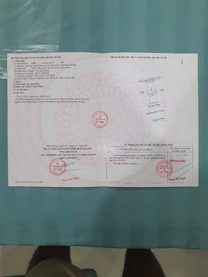 Đất nền dự án tại Uyên Hưng, Tân Uyên 72m² giá 1.6 tỷ - Sát bên bệnh viện và ủy ban