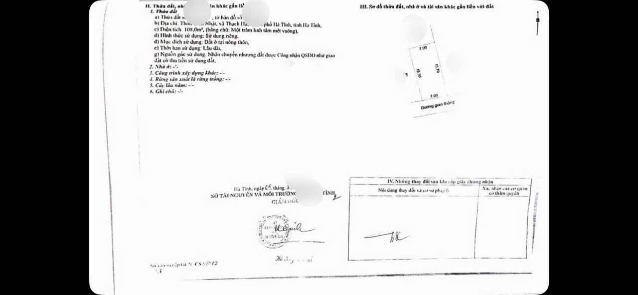 Đất thổ cư thôn Liên Nhật, xã Thạch Hạ 108m² giá 1.6 tỷ - Đầu tư sinh lời!