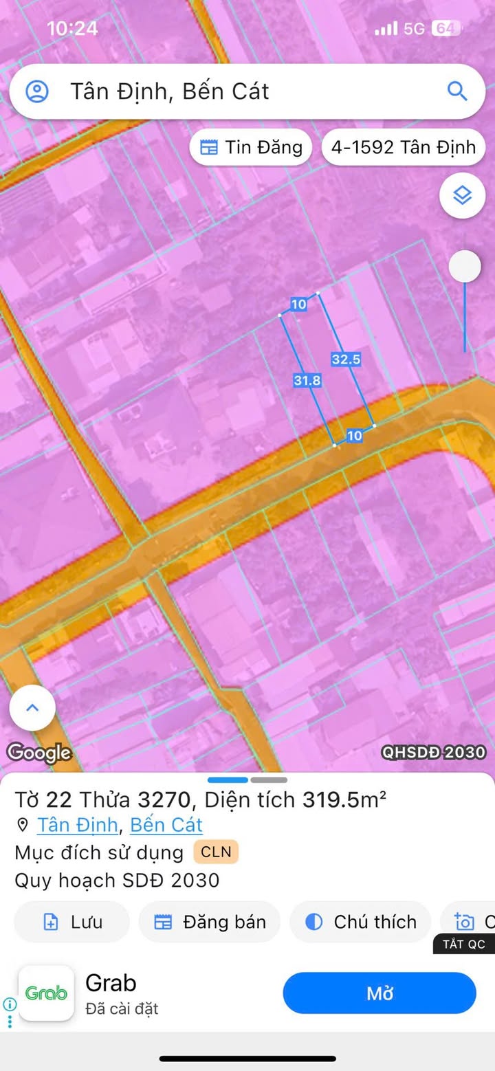 Đất nền Tân Định Bến Cát 310m² - Đầu tư sinh lời hấp dẫn!