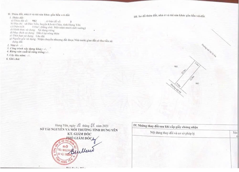 Đất nền tại TTTM Dân Tiến, Khoái Châu 110m² - Giá chỉ 8 tỷ, cơ hội đầu tư tuyệt vời!